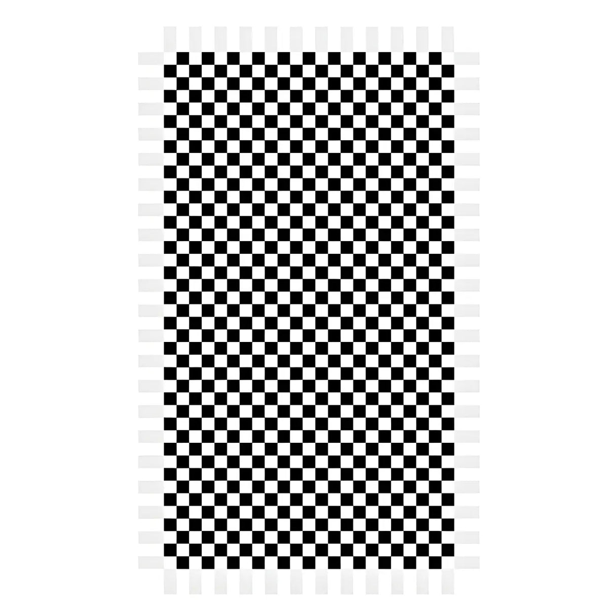 Brown Modern Checkered Polyester Non-Slip Area Rug Image - 2