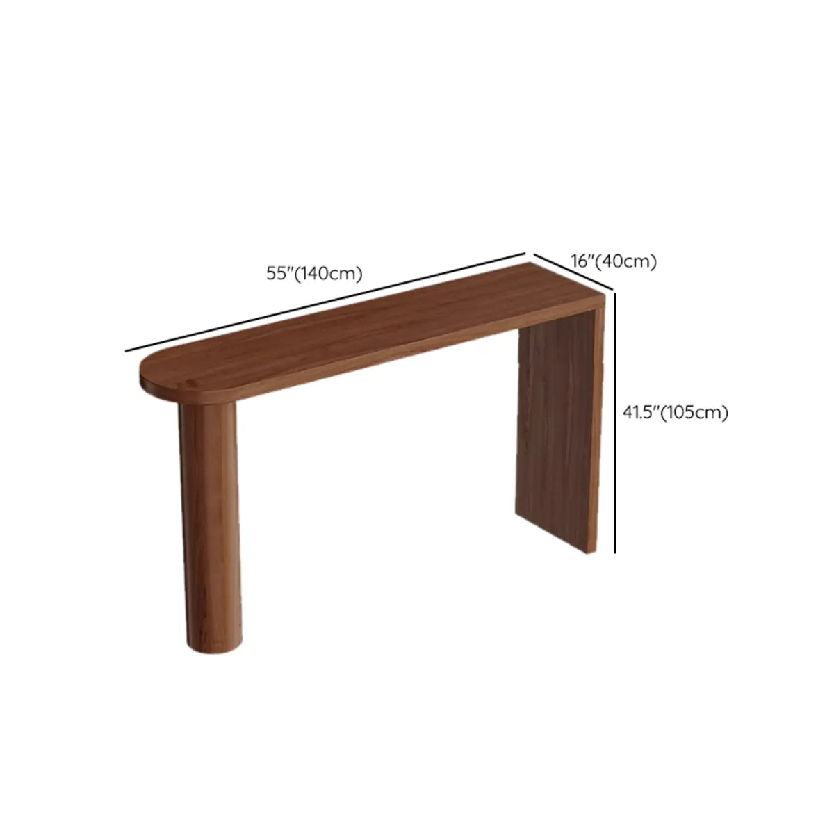 Brown Oval Wood Mid-Size Double Pedestal Bistro Bar Table Image - 10