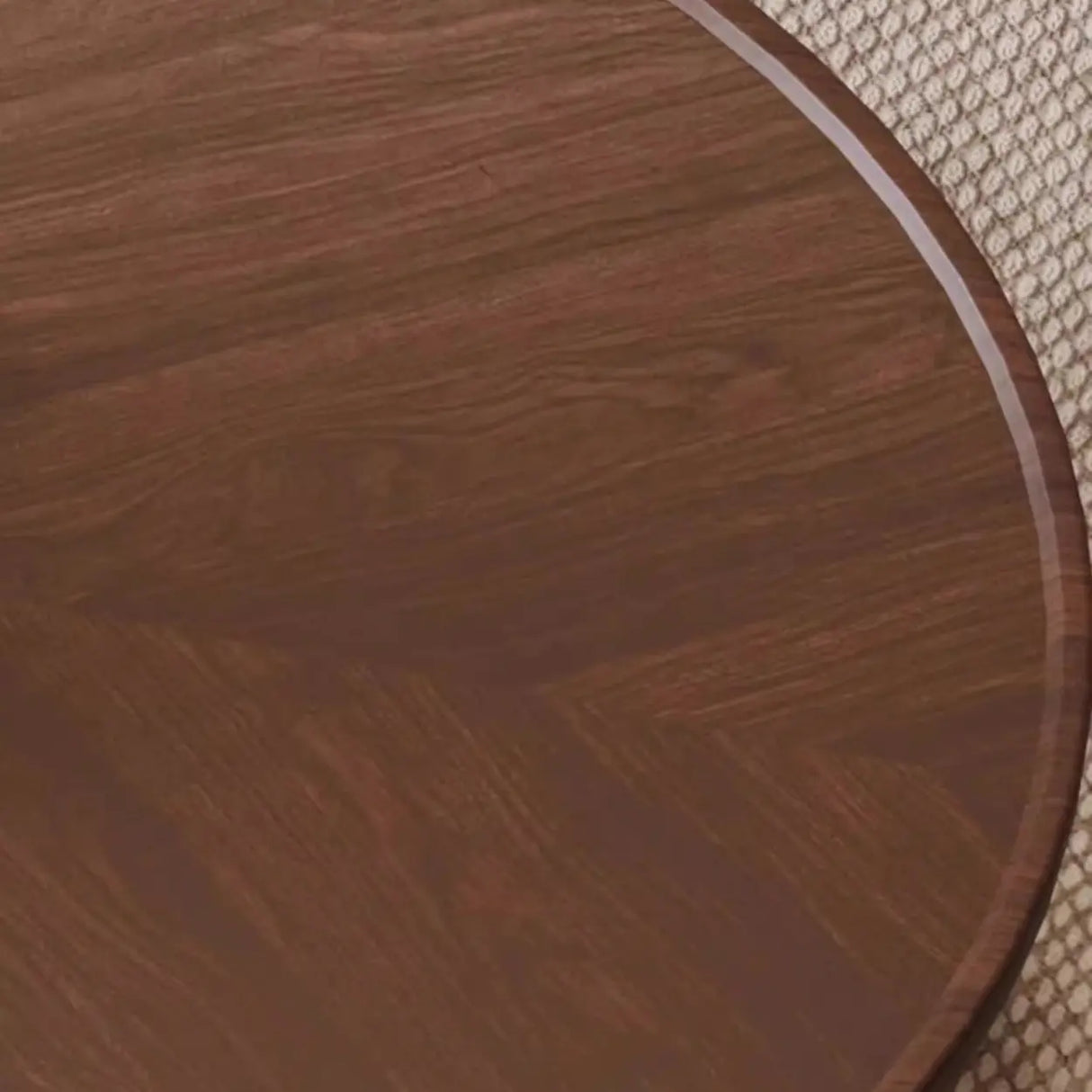 Brown Oval Wood Tray Top Abstract Base Coffee Table Image - 7