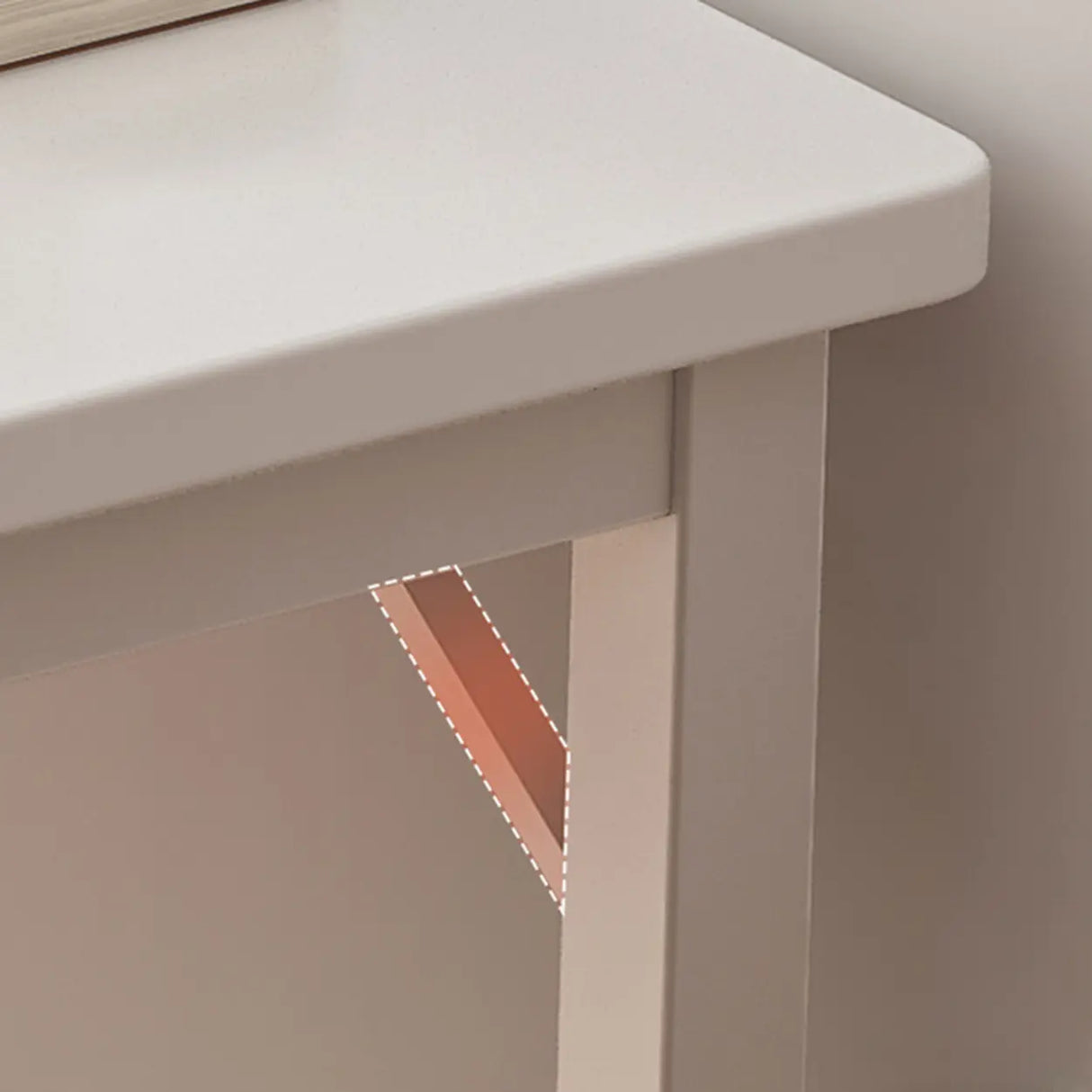 Brown Rectangle Butcher Block H-Shape Writing Desk Image - 17