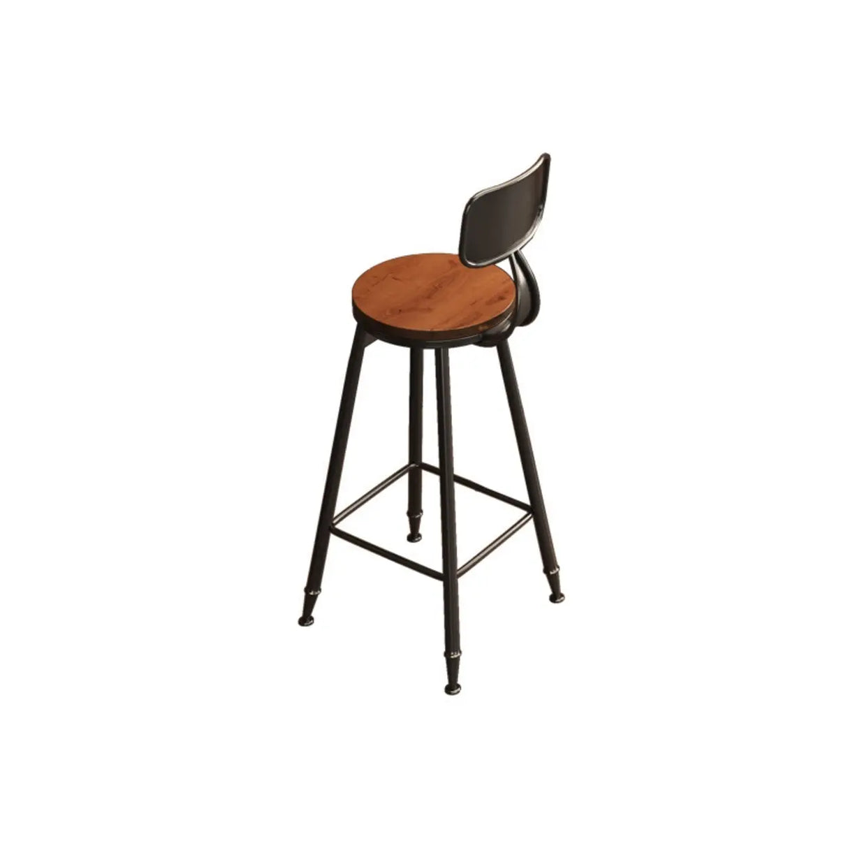Brown Rectangle Wood Large Bar Table with Footrest Image - 4