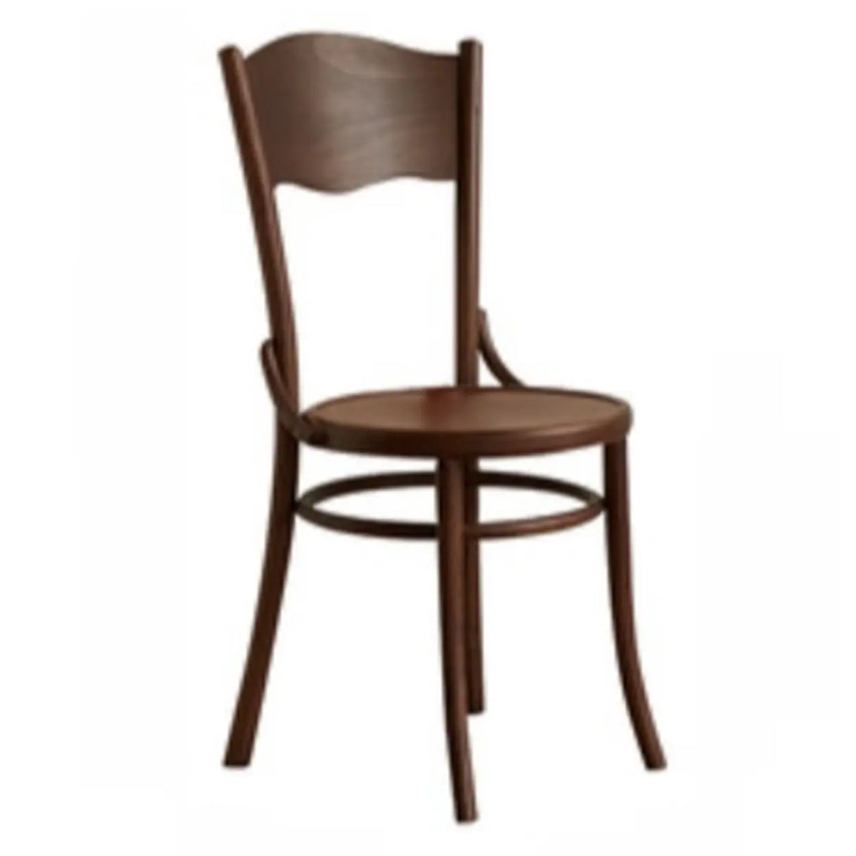 Brown Round Open Back Woven Wooden Dining Chair Image - 12