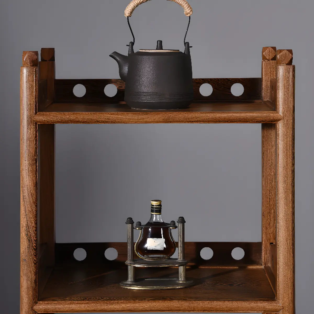 Brown Rustic Open Ladder Multi-tier Display Bookshelf Image - 8