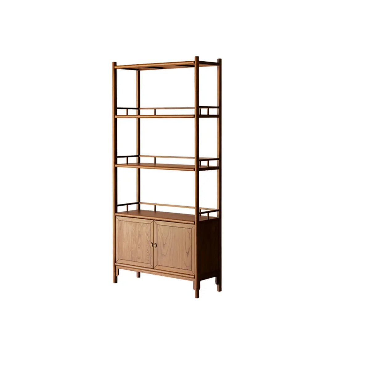 Brown Rustic Stand Natural Wood Display Bookshelf Image - 2