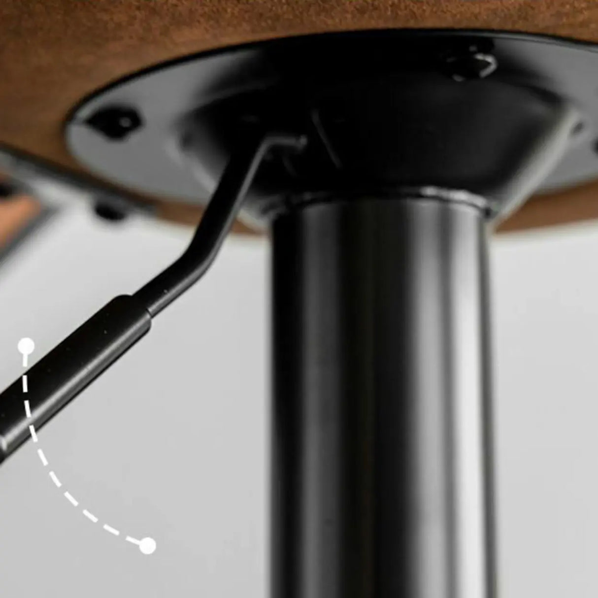 Brown Saddle Fabric Adjustable Swivel Bar Stool 32 Inch Image - 9