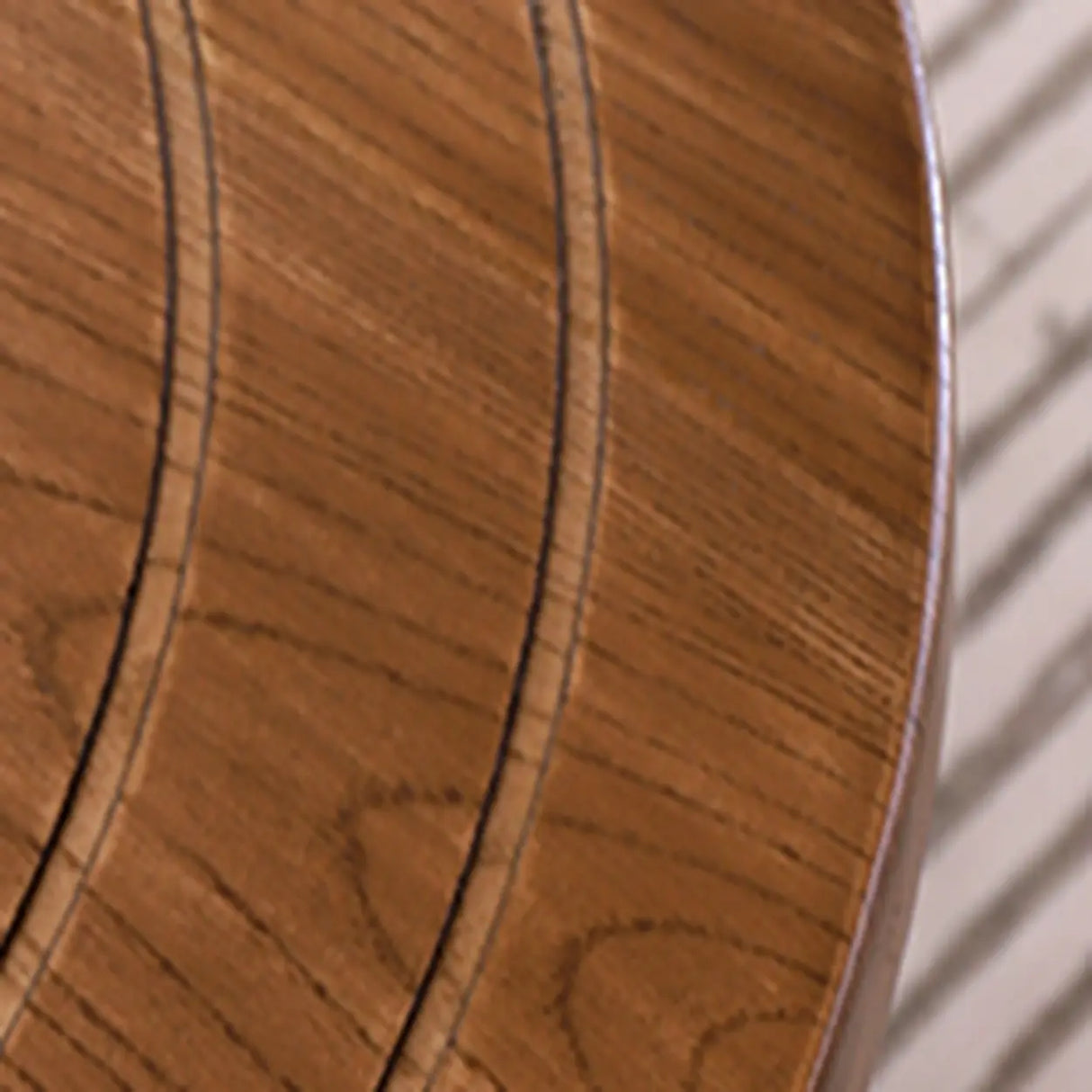 Brown Scratch Resistant Pine Wood Round Coffee Table Image - 4