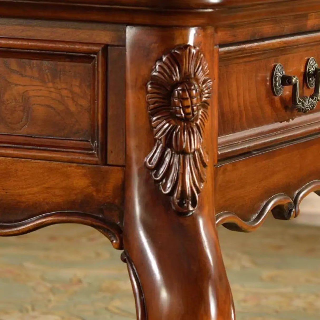 Brown Square Distressed Wood Coffee Table with Storage Image - 6