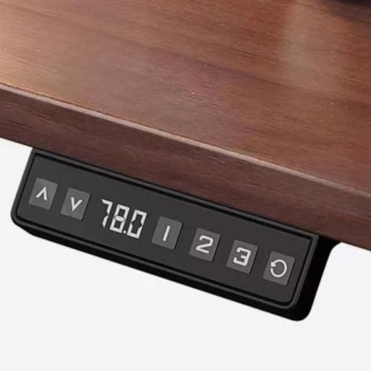 Brown Standard Height-Adjustable Wooden Computer Desk Image - 4