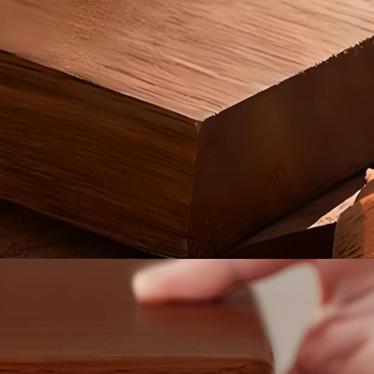 Brown Standard Timber Computer Desk with Shelves Image - 3