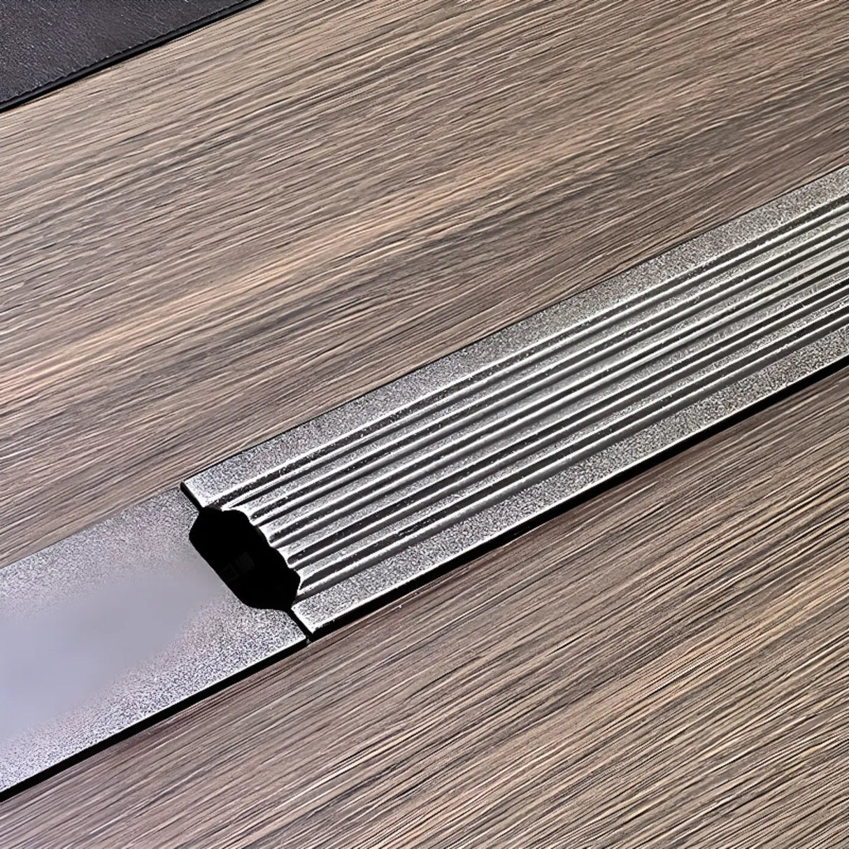 Brown Timber Executive Desk with Cable Management Image - 4