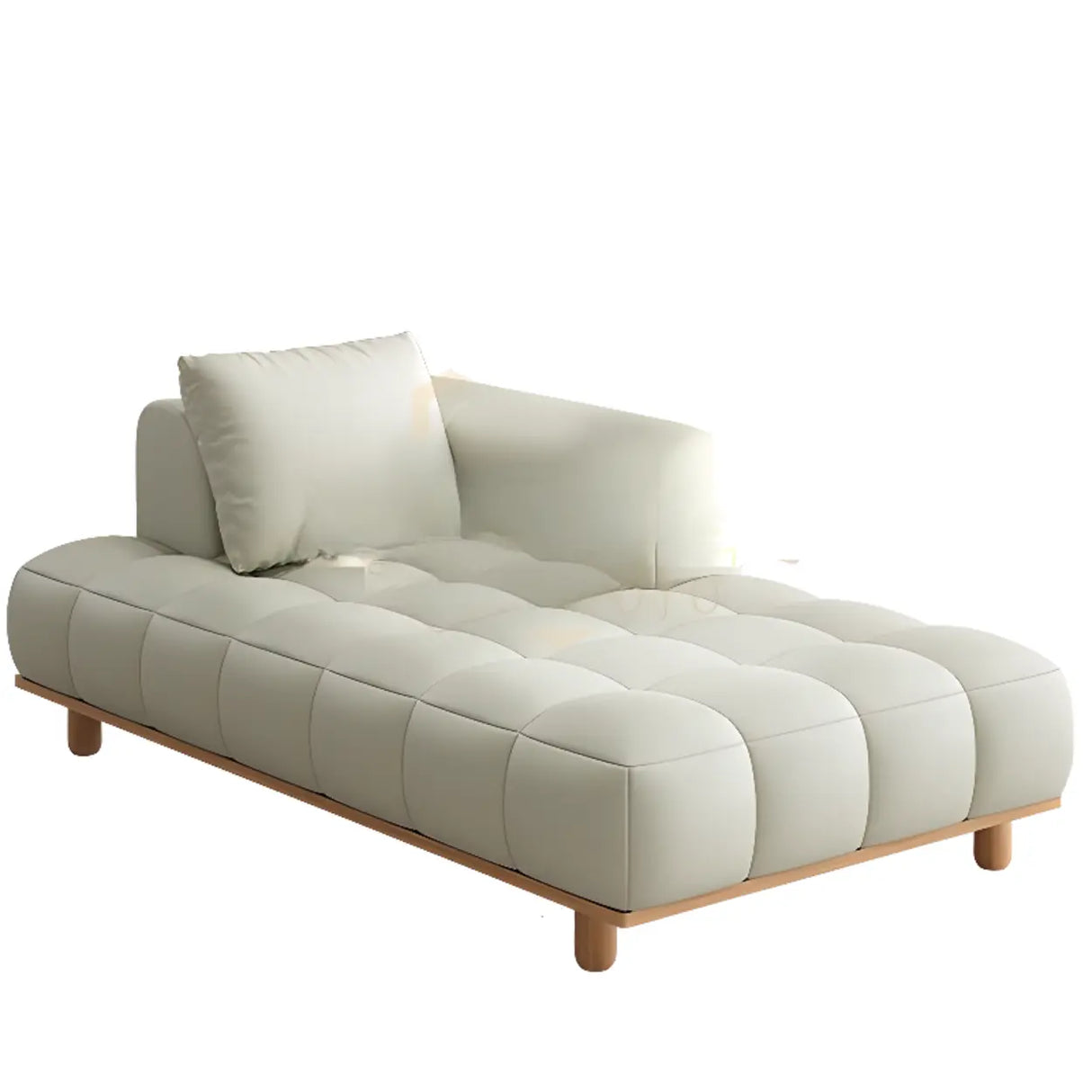 Brown Tufted Leather Reclining Standard Chaise Sofa Lounge Image - 12