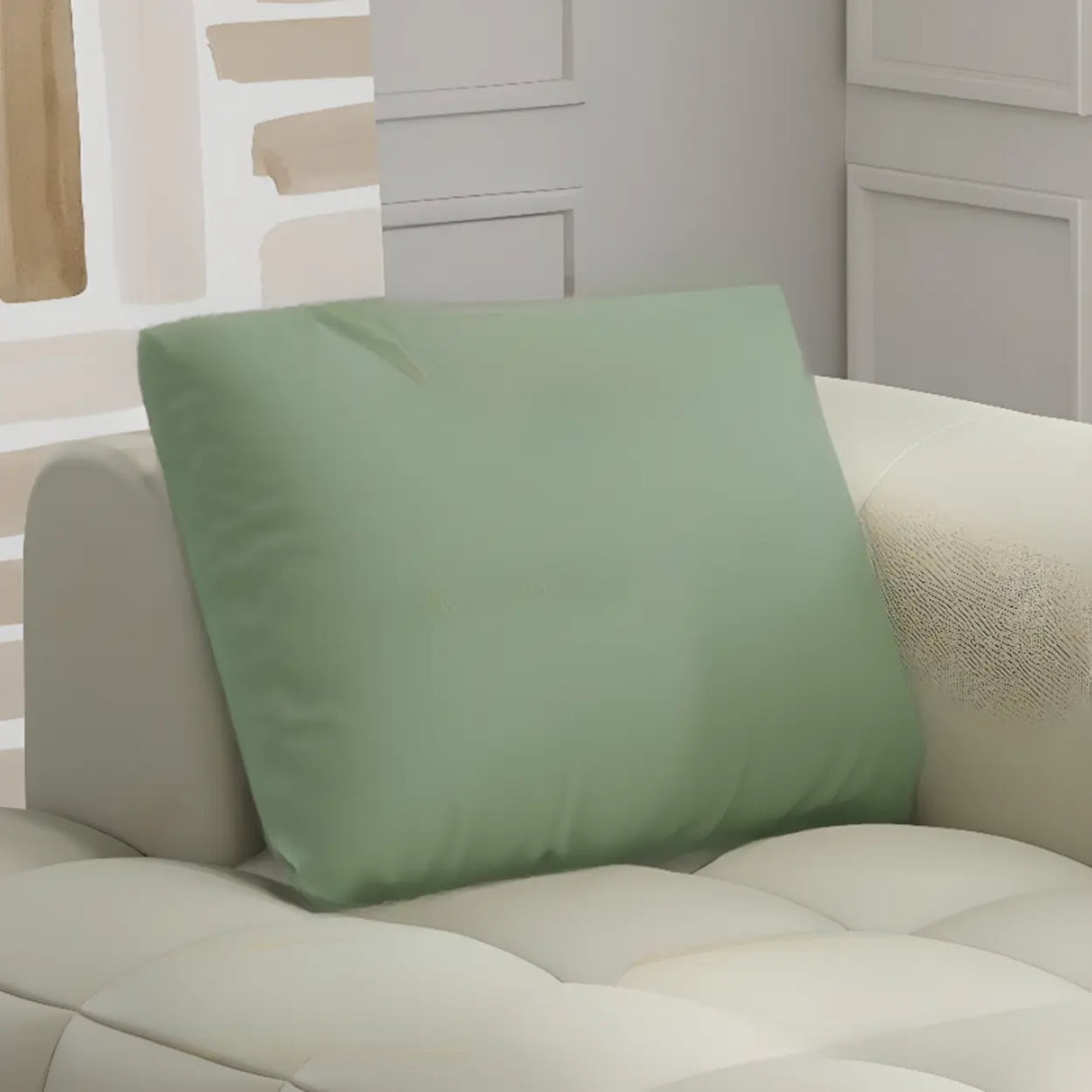 Brown Tufted Leather Reclining Standard Chaise Sofa Lounge Image - 9