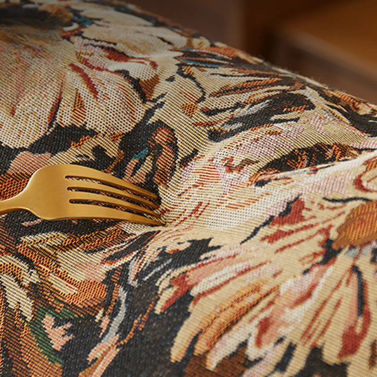 Brown Waterproof Wood Rocking Chair with Track Arms Image - 7