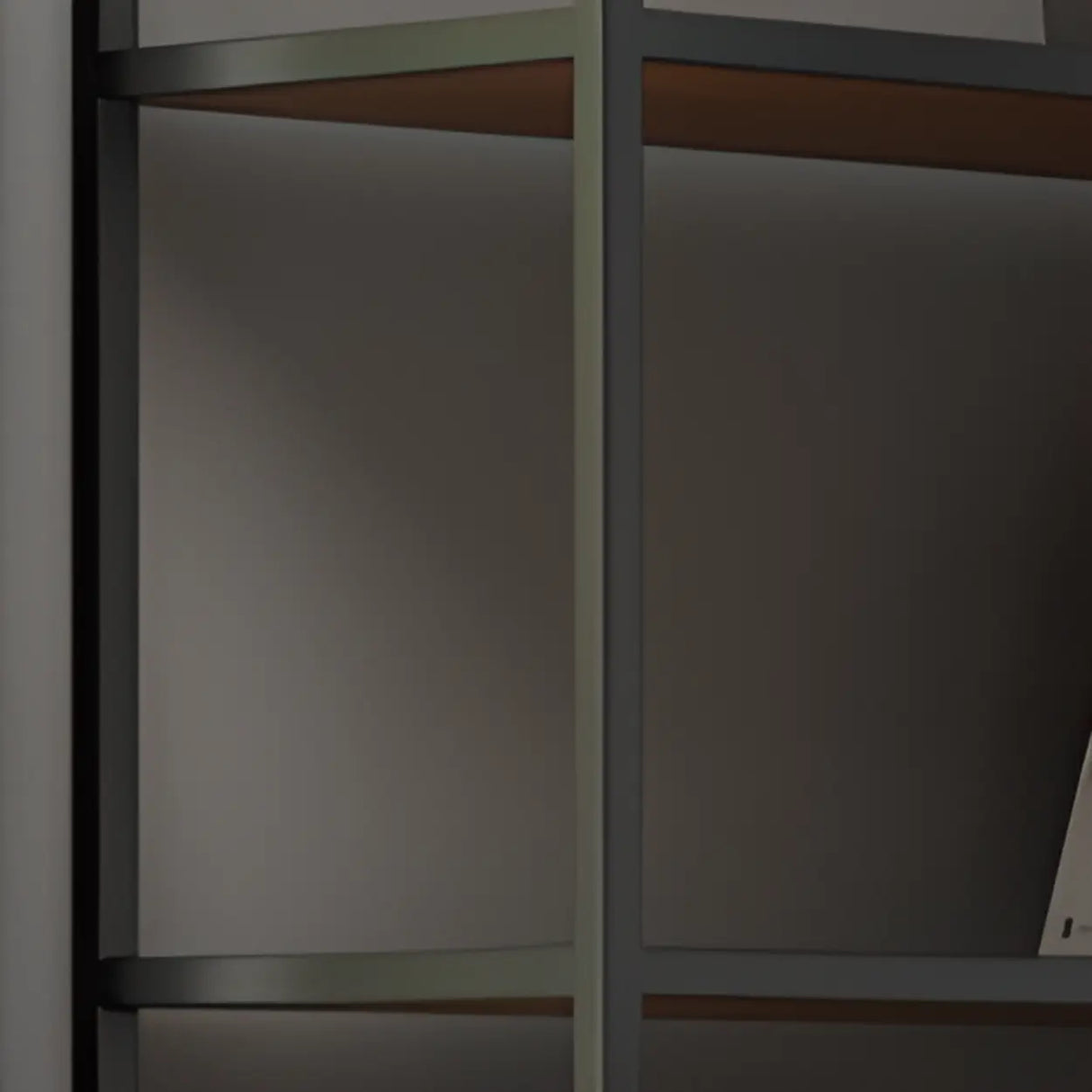 Brown Wood Black Base Kids Desk with Hutch and Shelves Image - 7