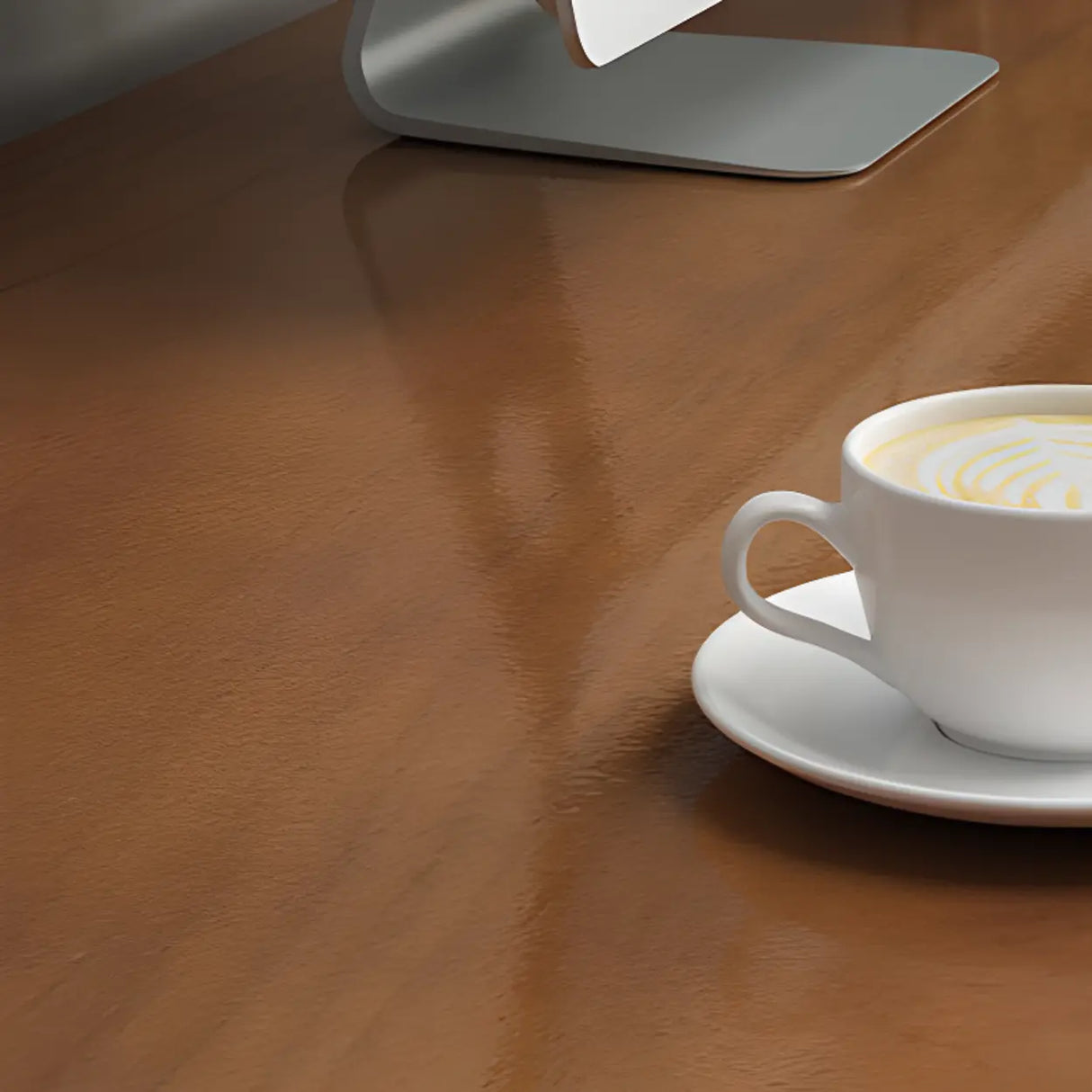 Brown Wood Black Base Kids Desk with Hutch and Shelves Image - 8