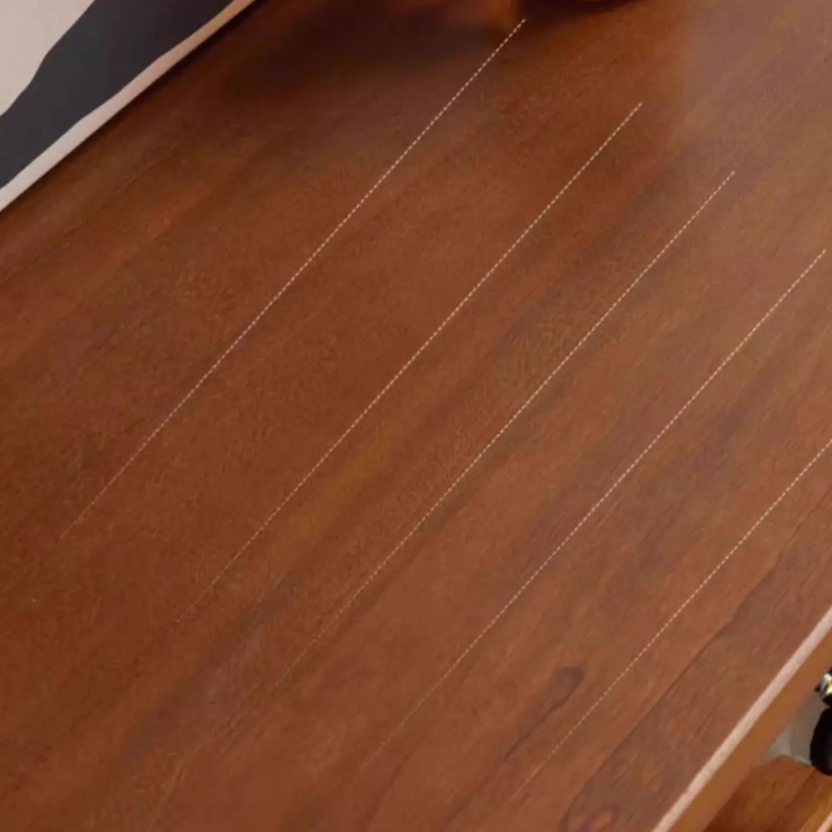 Brown Wood Free Form Coffee Table with Four Legs Image - 9