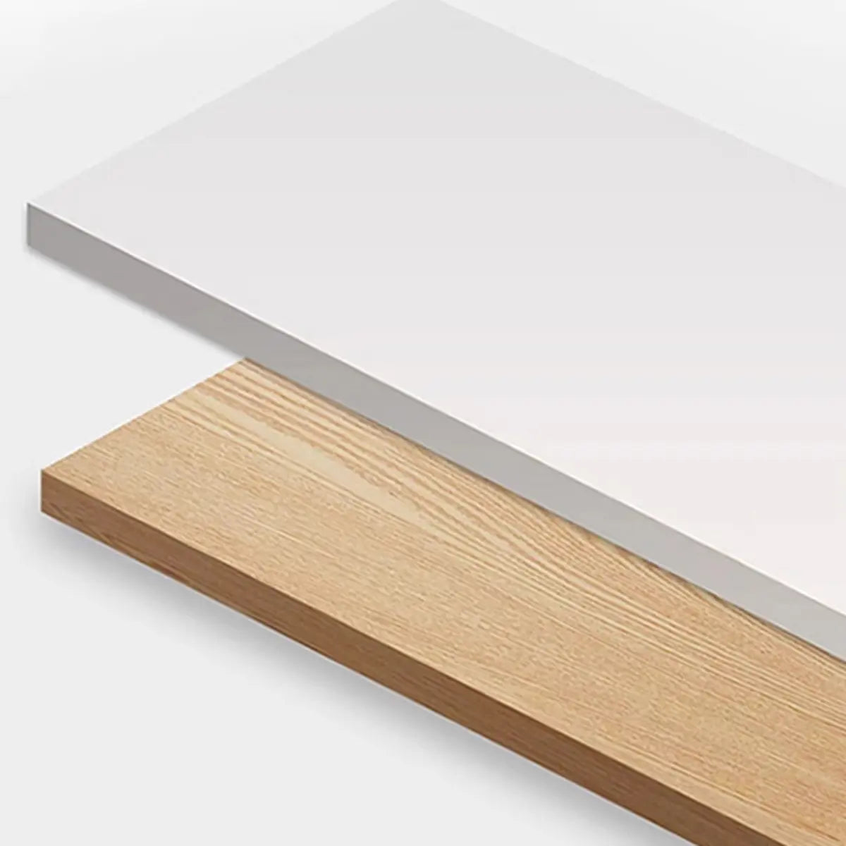 Brown Wood Tableside Storage L-Shaped Computer Desk Image - 10