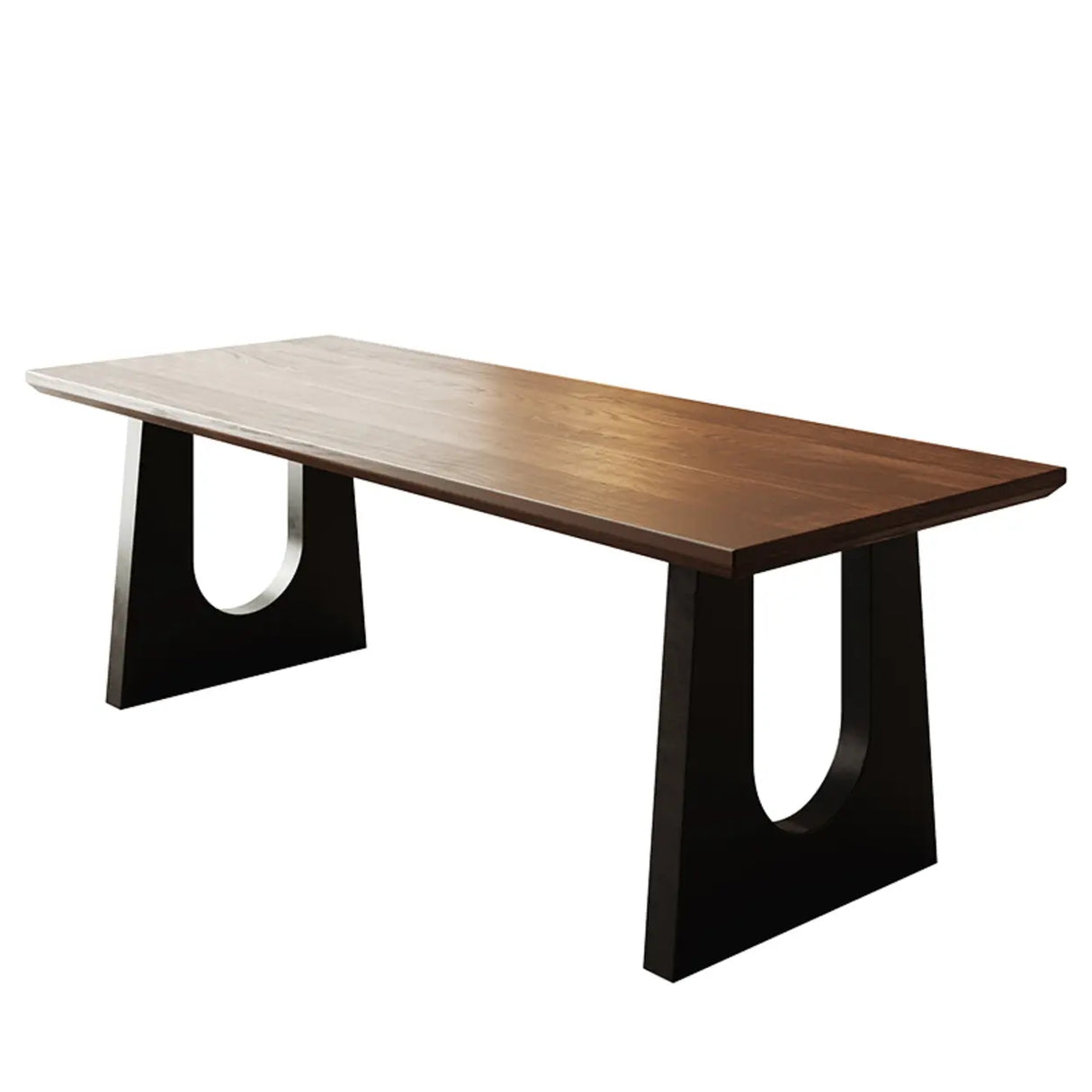 Brown Wooden Rectangular Home Office Writing Desk Image - 2