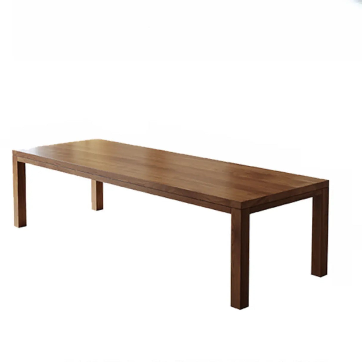 Brown Wooden Rectangular Writing Desk for Eight Image - 6