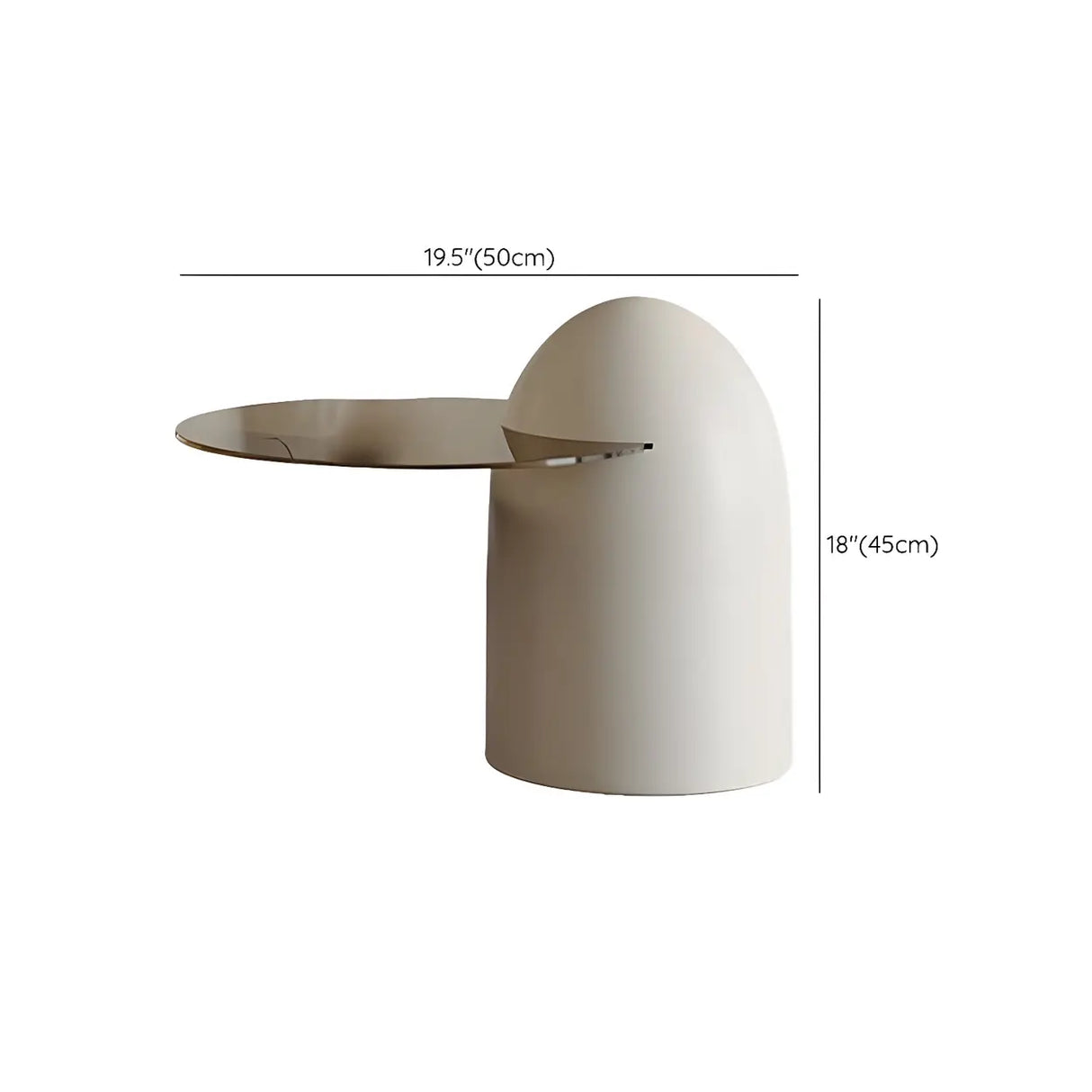 Brown Wooden Tray Top Steel Base Round Coffee Table