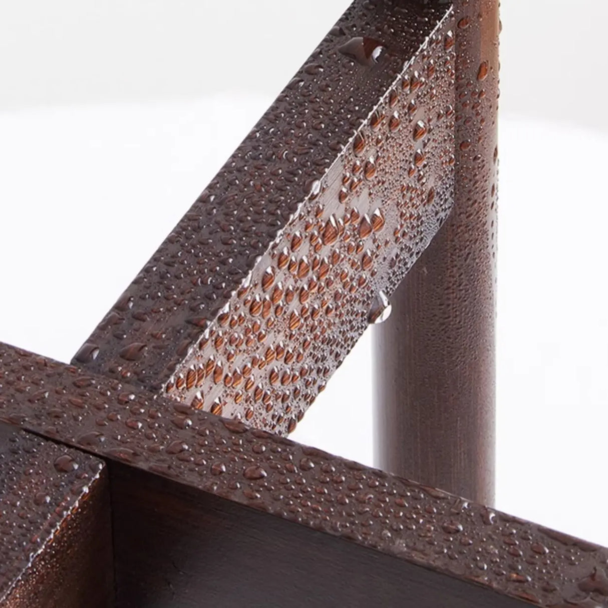 Brown Wooden Waterproof H Shape Small Plant Stands Image - 12