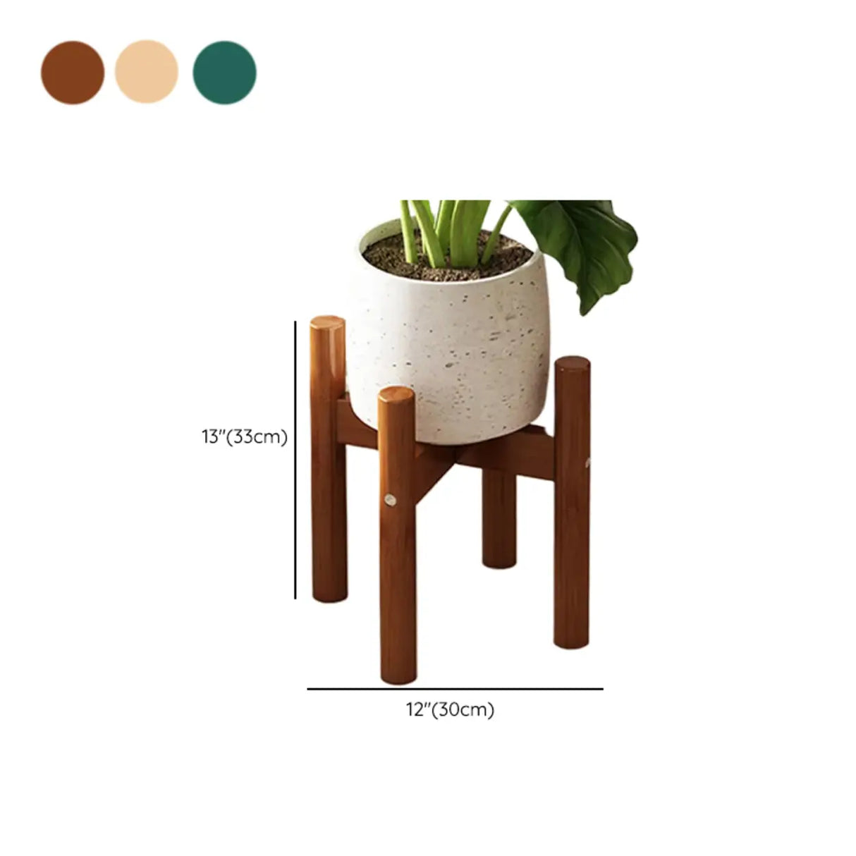 Brown Wooden Waterproof H Shape Small Plant Stands Image - 21