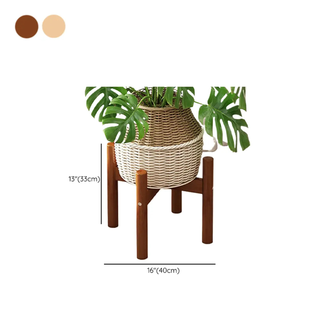 Brown Wooden Waterproof H Shape Small Plant Stands Image - 22