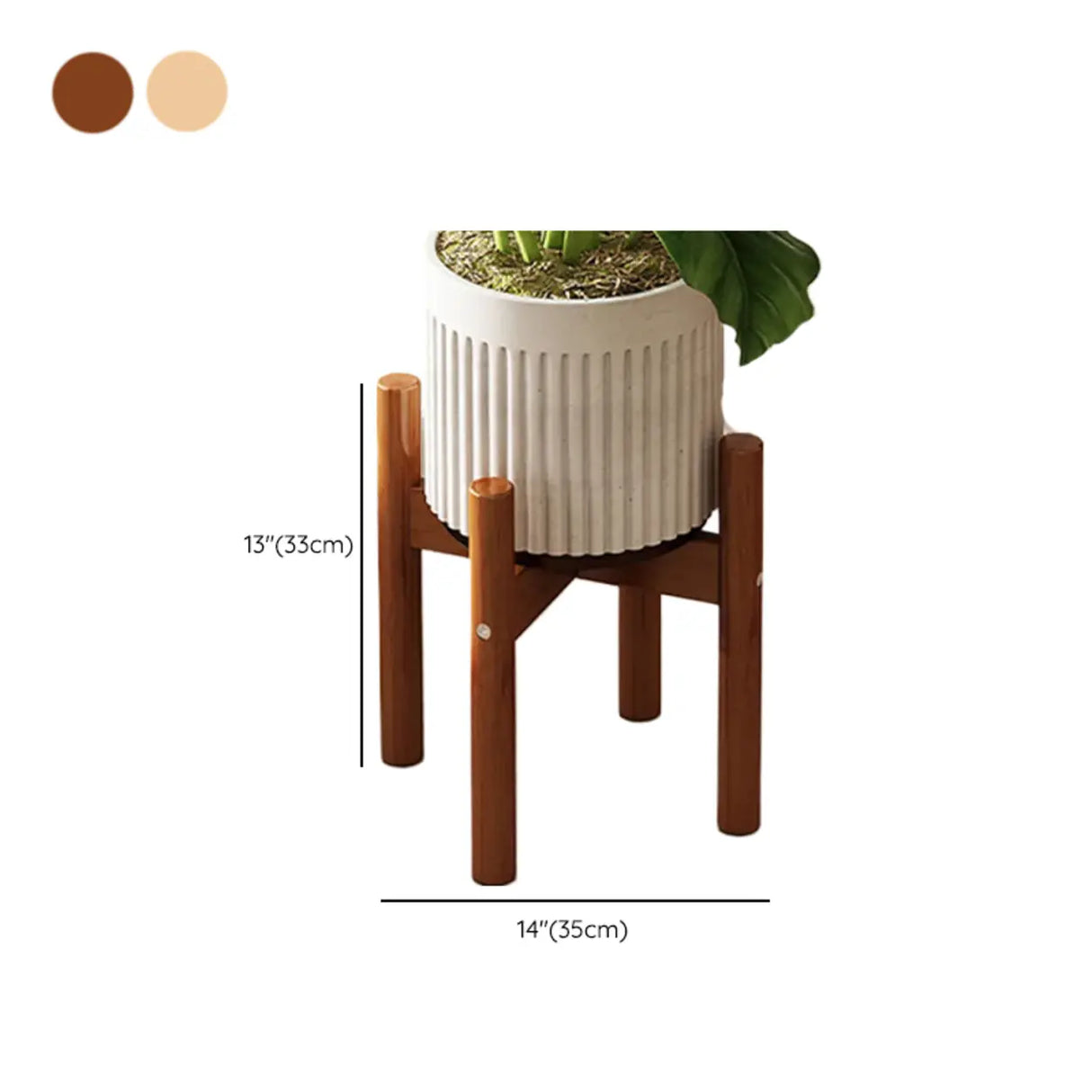 Brown Wooden Waterproof H Shape Small Plant Stands Image - 23