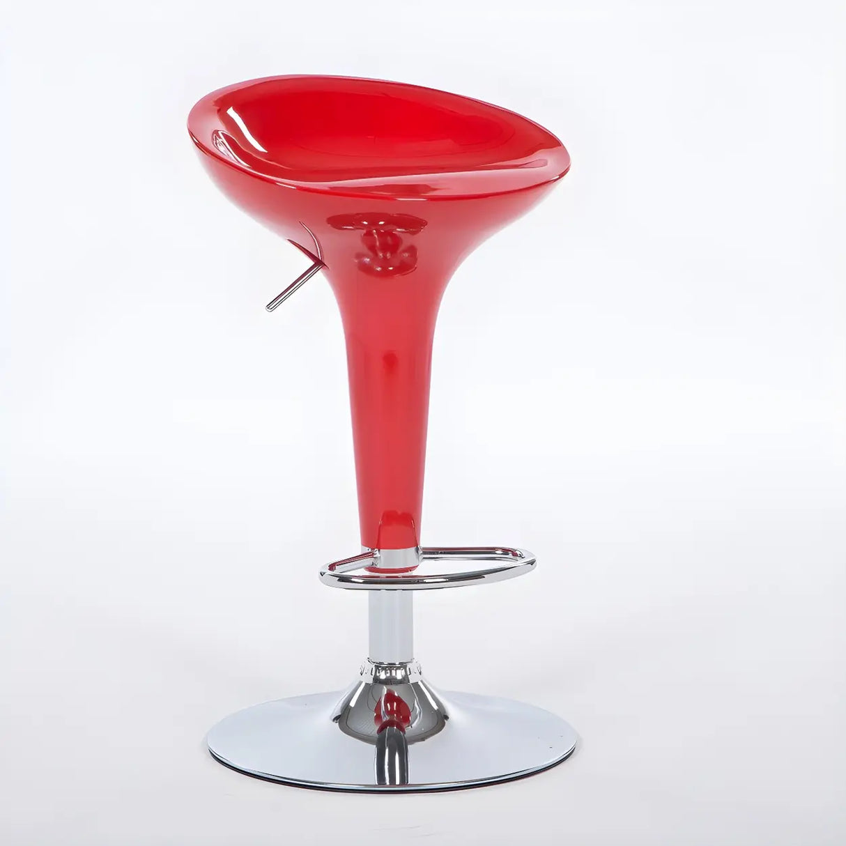 Bucket Chrome Adjustable Swivel Pedestal Bar Stool Image - 21