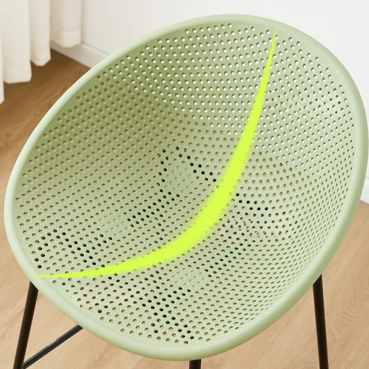 Bucket Low Back Metal Frame Bar Stool with Footrest Image - 10