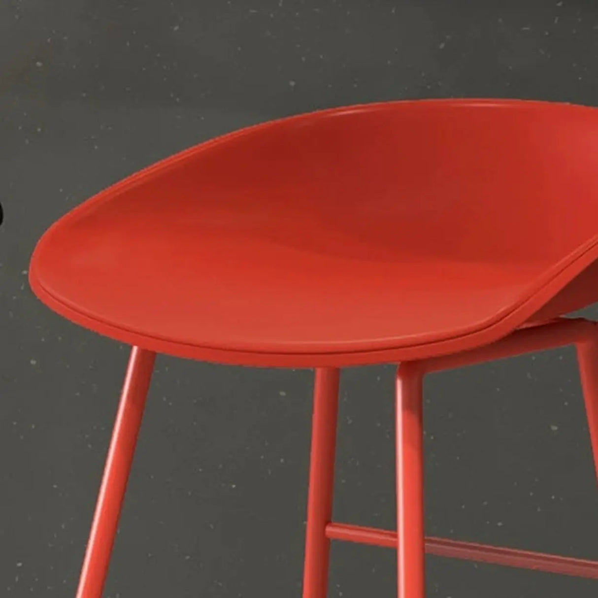 Bucket Low Back Metal Sled Base Armless Bar Stool Image - 11