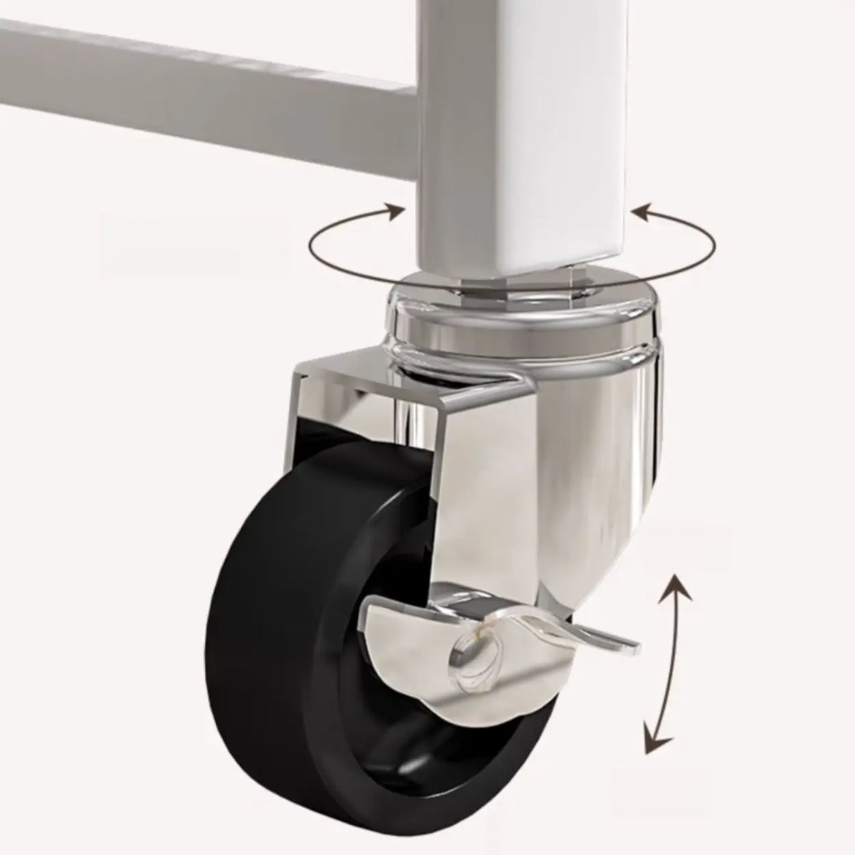 Casual 3-Tier Rolling Foldable Steel Bookcase Cart Image - 6