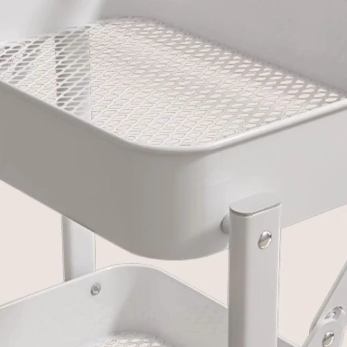 Casual 3-Tier Rolling Foldable Steel Bookcase Cart Image - 8