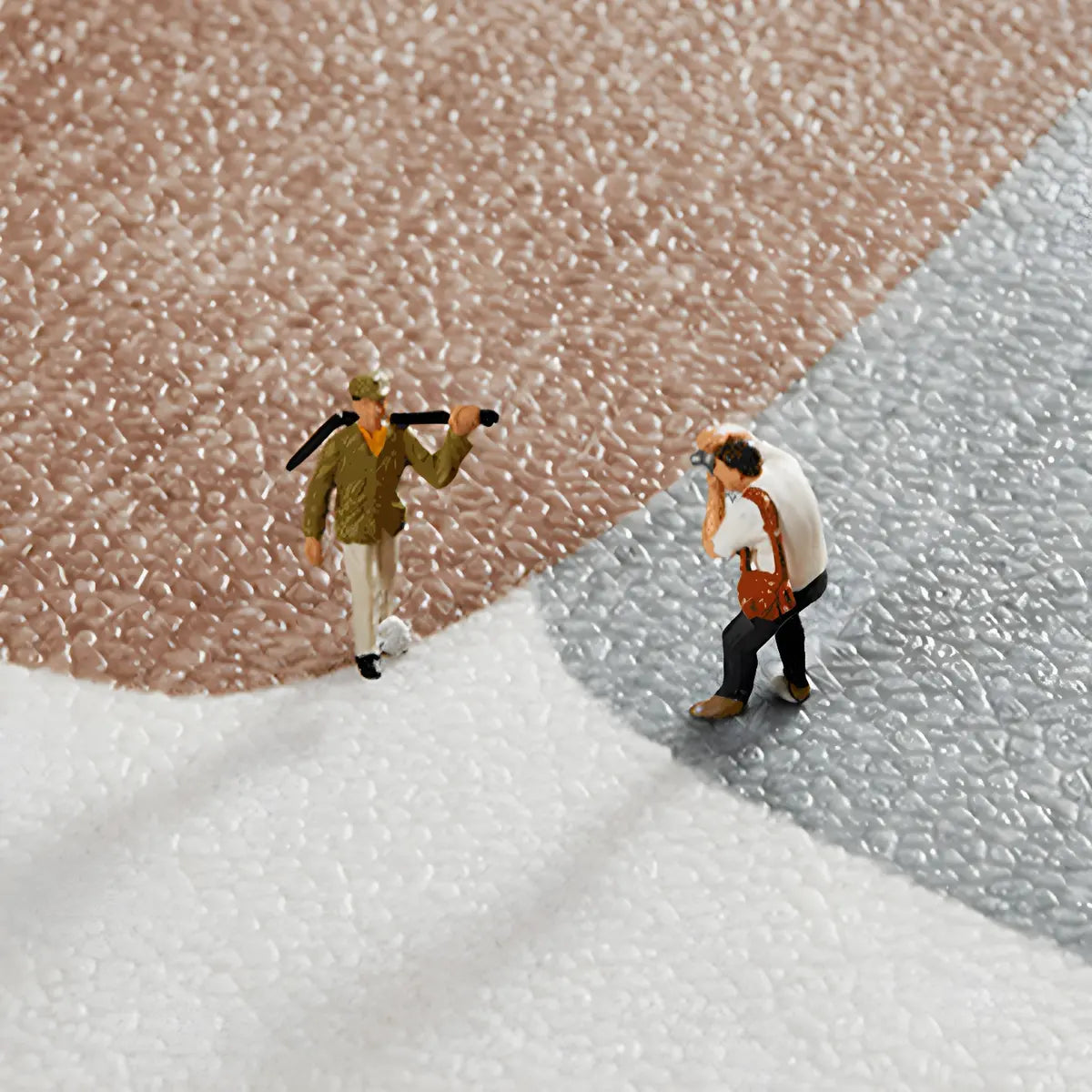 Casual Abstract Wave Polyester Apricot Area Rug Image - 12