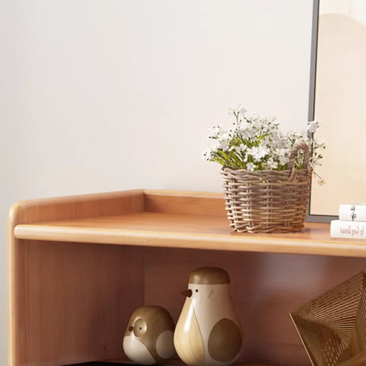 Casual Adjustable Shelves Wooden Closed Back Bookcase Image - 13