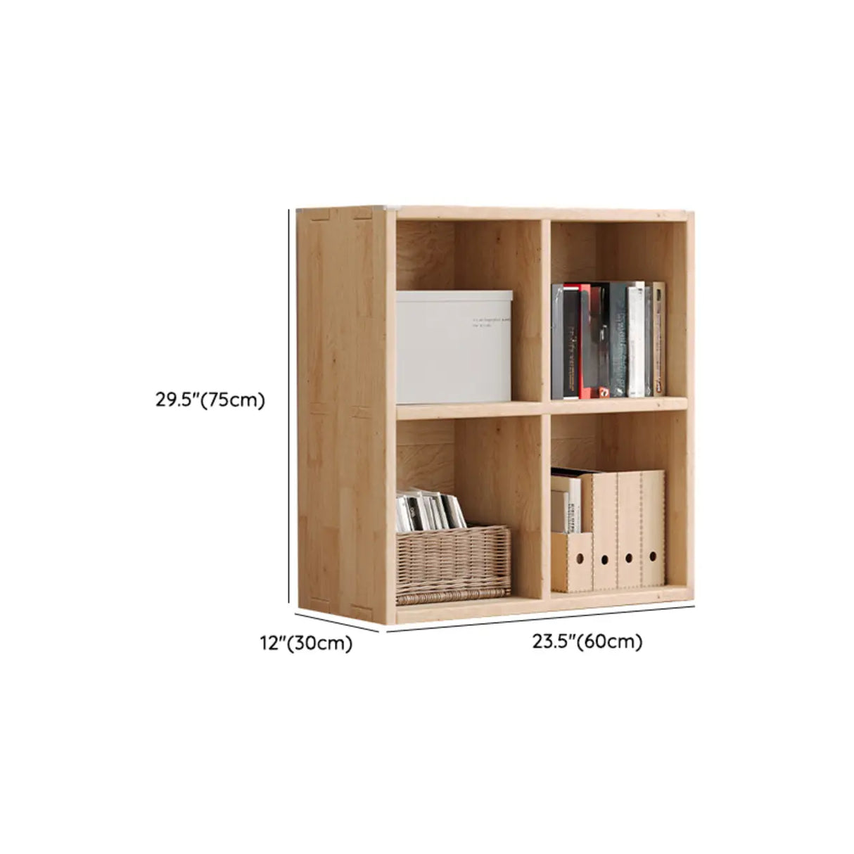 Casual Horizontal Wooden Closed Back Short Bookcase Image - 29