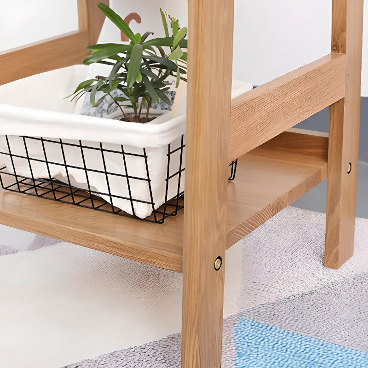 Casual Ladder Bamboo 4-Tier Natural Small Bookcase Image - 6