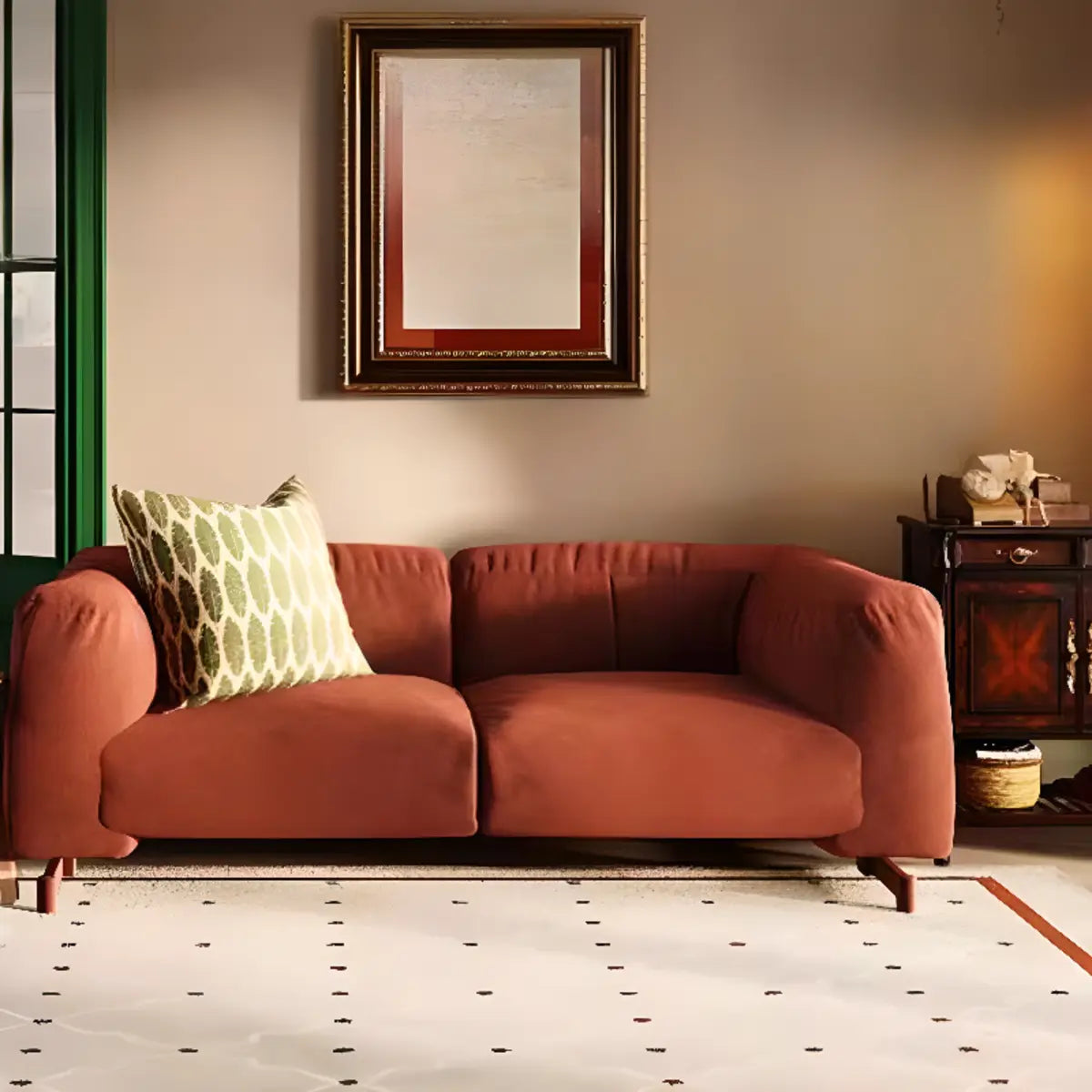 Casual Rectangular Floral Pattern Anti-Slip Area Rug Image - 5