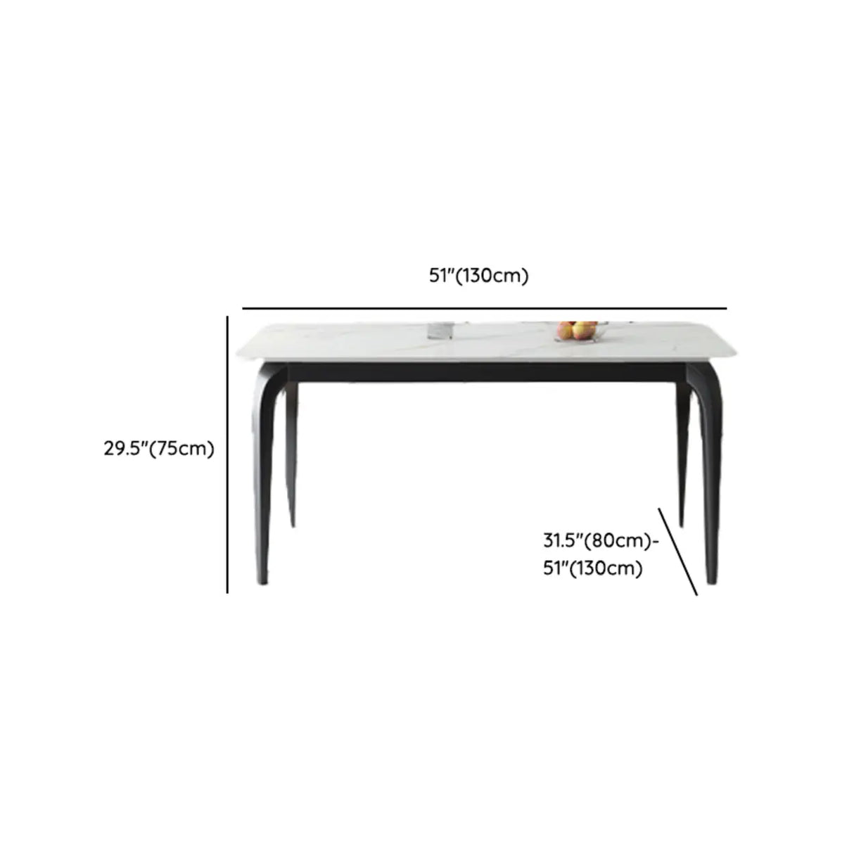 Casual Round Marble Dining Table White Self-Storing Leaf