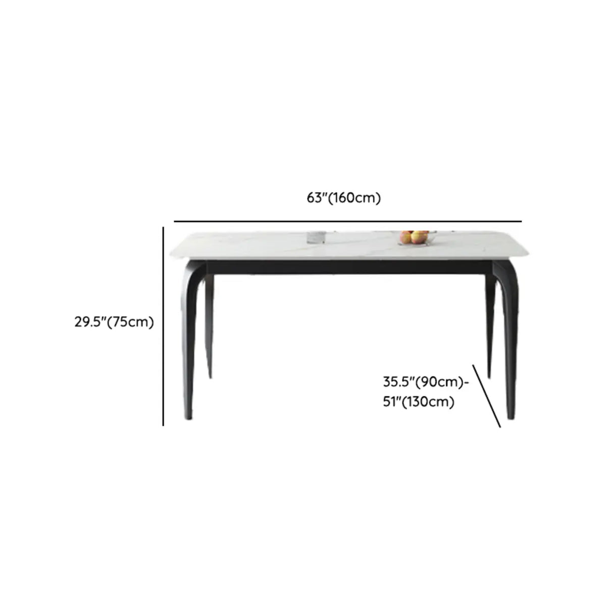 Casual Round Marble Dining Table White Self-Storing Leaf Image - 9