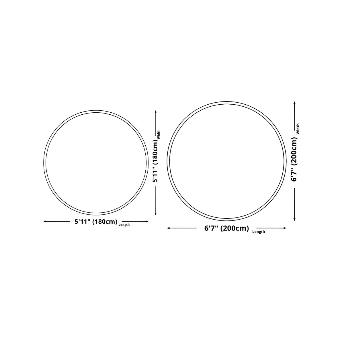 Casual Round Polyester Anti-Slip Backing Area Rug