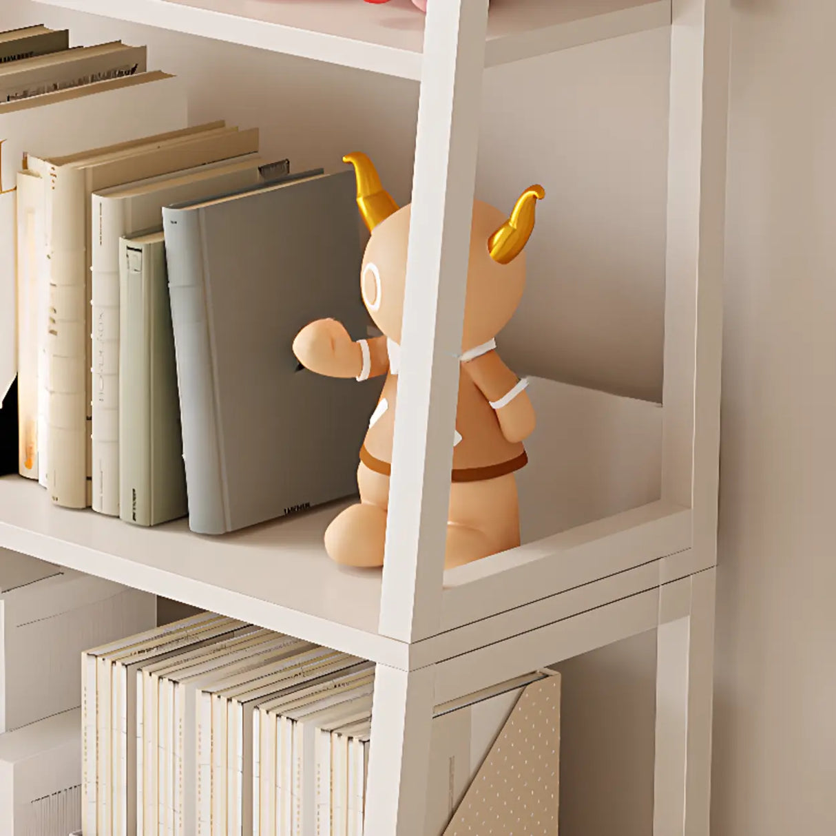 Casual White Alloy Ladder Shelf Storage Bookshelf Image - 7