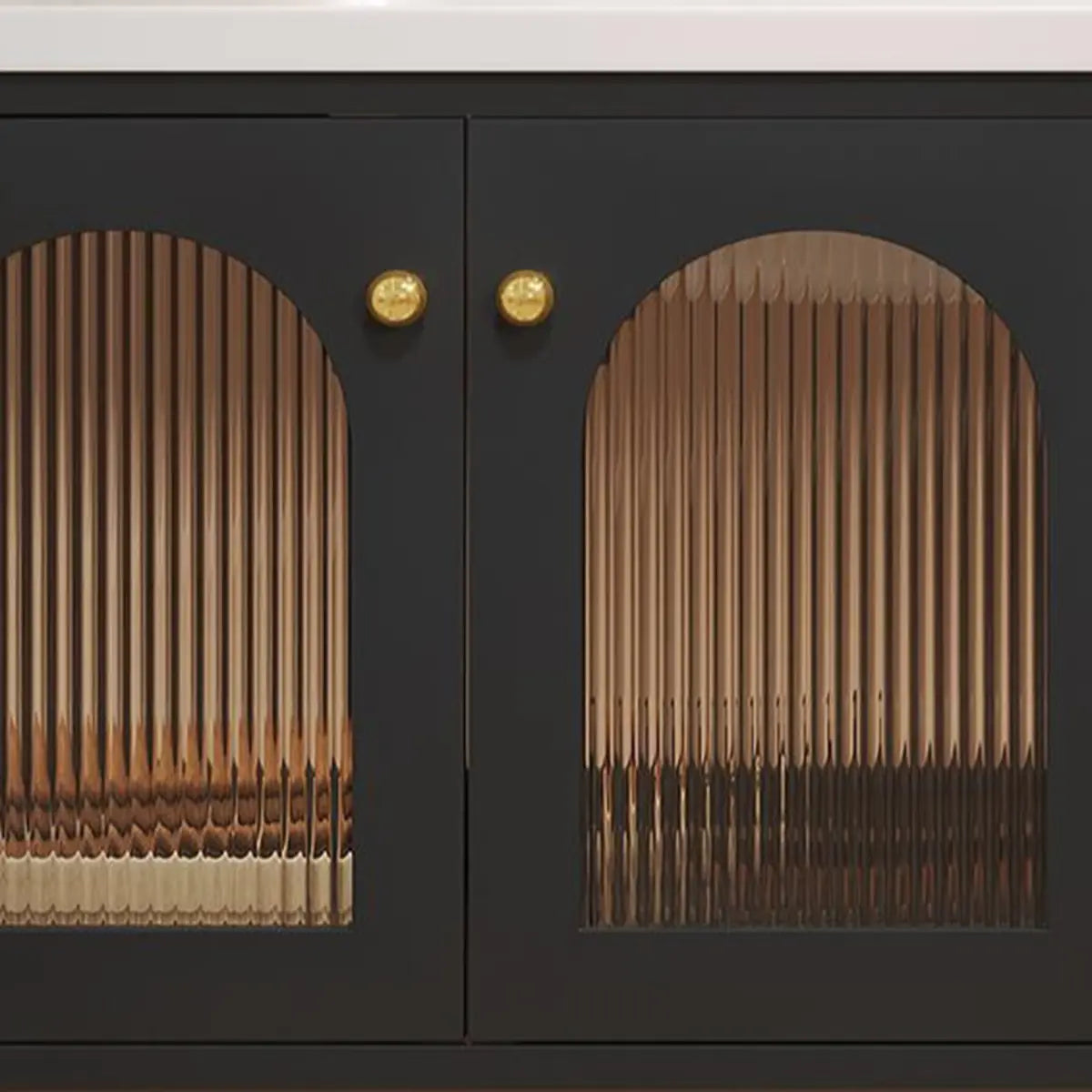 Ceramic Countertop Sink Bathroom Vanity with Mirror Cabinet Image - 6