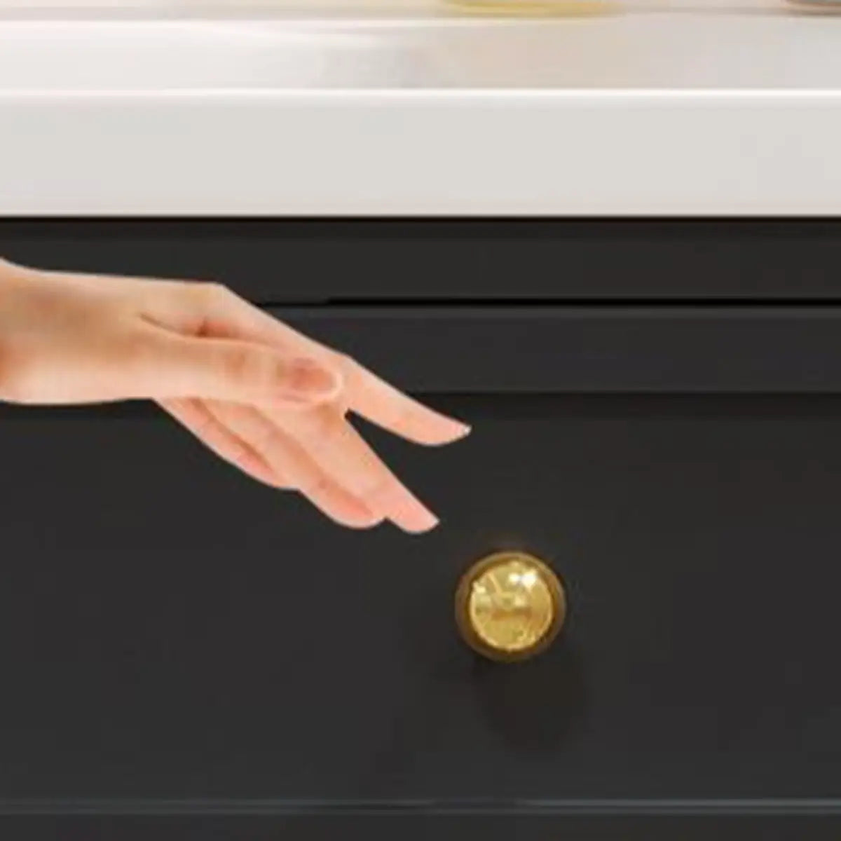 Ceramic Countertop Sink Bathroom Vanity with Mirror Cabinet Image - 7