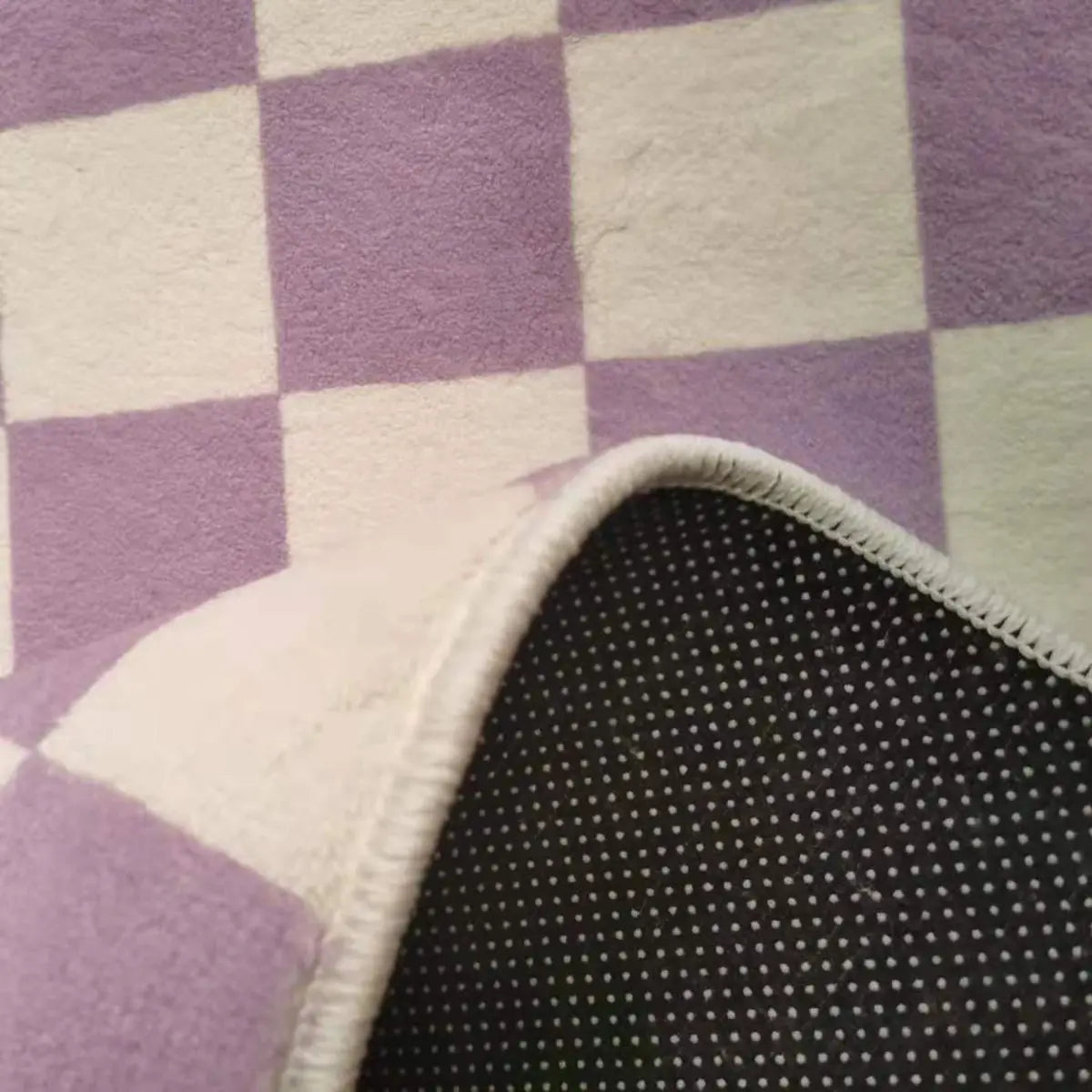 Checkerboard Polypropylene Green Rectangle Area Rug Image - 8