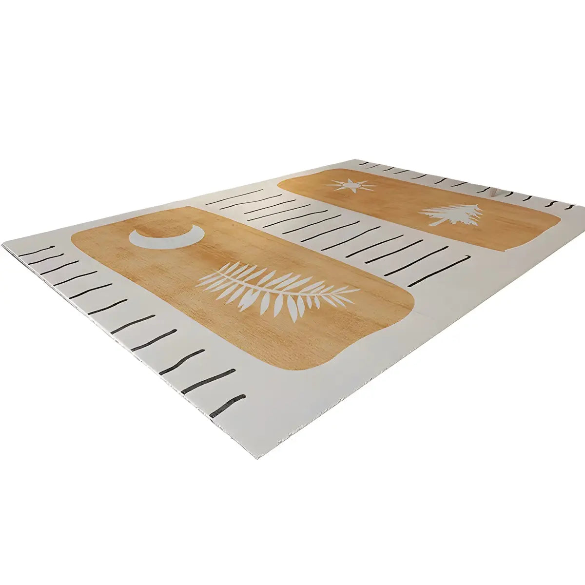 Chic Anti-Slip Backing Abstract Polyester Area Rug Image - 5