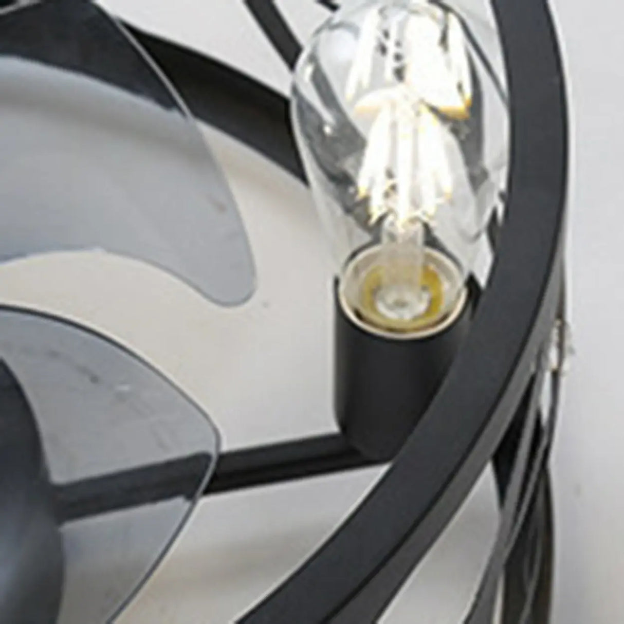 Chic Black Caged Multi-Light Ceiling Fan with Lights Image - 13