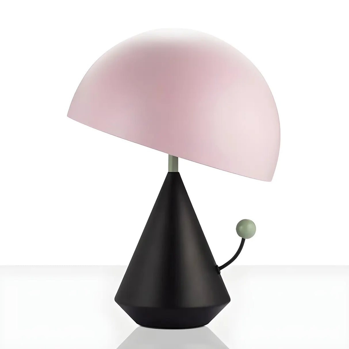 Chic Blue Geometric Mushroom Dome Tapered Desk Lamp Image - 4
