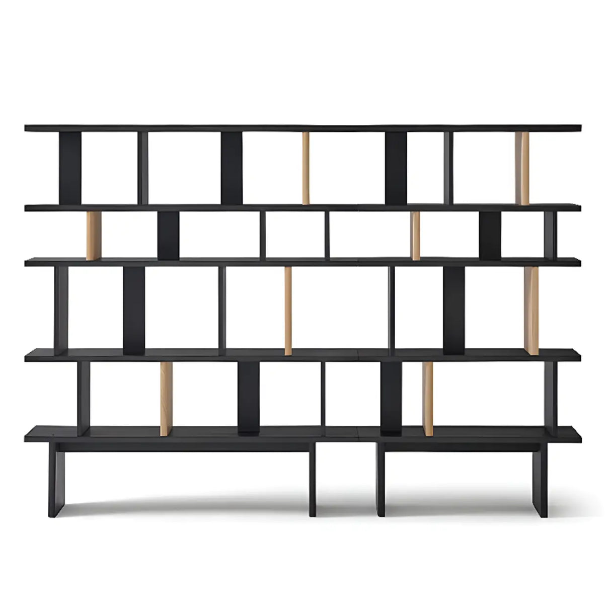 Chic Casual Vertical Open Back Display Wide Bookcase Image - 14