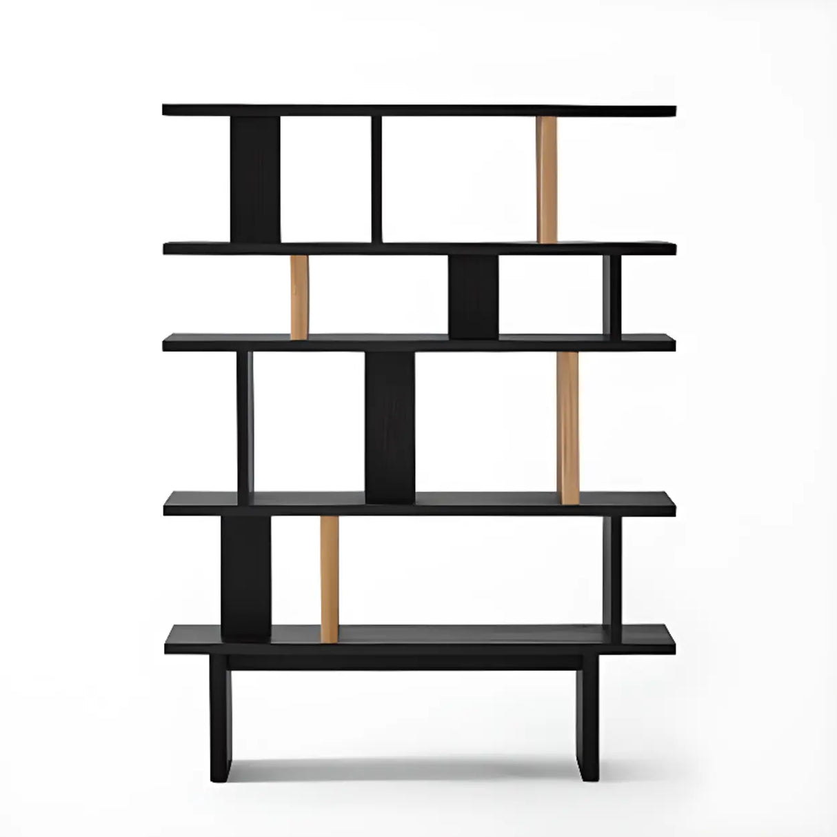 Chic Casual Vertical Open Back Display Wide Bookcase Image - 2